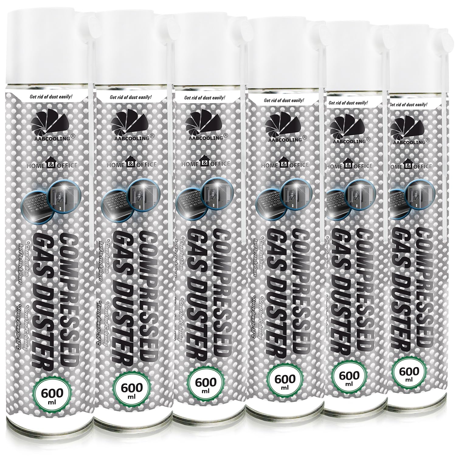 AABCOOLING 6 x 600ml Home&Office Druckluftspray Gas Duster K3, Druckgasreiniger, Luftdruck, Pressluft, Staubgebläse, Reinigungsgeräte, Büromaterial, Compressed Air, PC Duster, Spielekonsolen