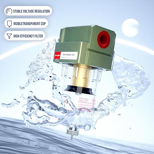 Miniatura 7 de NPT 14 Filtro de bomba de aire Trampa de agua neumática para compresor de aire Separador de aceite Secador de aerolínea comprimida Trampa en línea