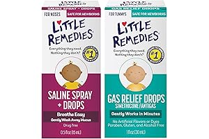 Little Remedies Nostril Lubricating Saline Spray and Gas Relief Berry Flavor Drops