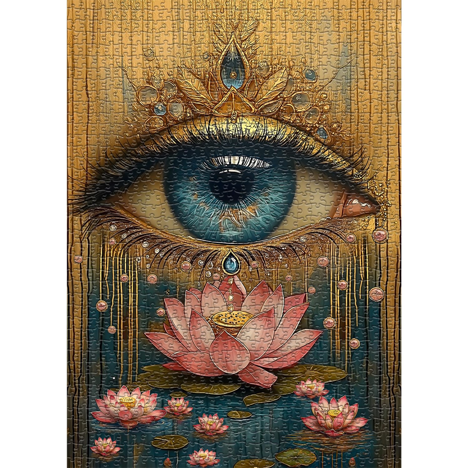 【一点物アート】Icono-Eye-再生-Message Flowers❁ Amazon.com: Lotus Eye Puzzles for Adults 1000 Pieces, Flower Eyes