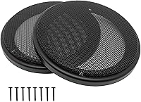 Vista 11 de Cubiertas para parrilla de altavoz de 3 pulgadas, protector de subwoofer para altavoz de automóvil, marco de plástico ABS con malla metálica