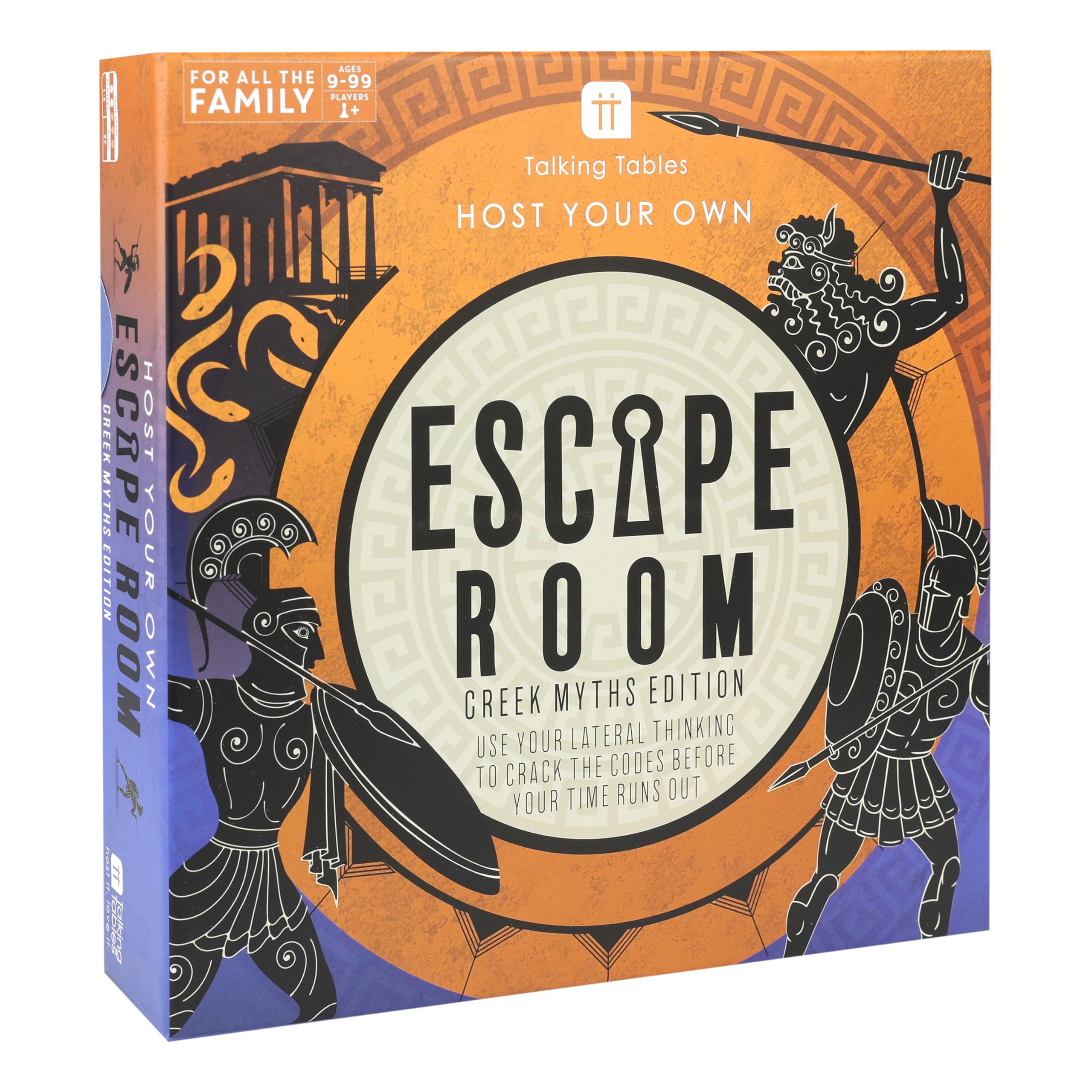 Talking Tables Escape Room Game Host Your Own Escape Room Night Greek Myths Edition Puzzle Games Riddles Challenges Clues QR Codes Family Games for Kids Adults Brain Teaser Puzzles Ages 9+ 1+ Players
