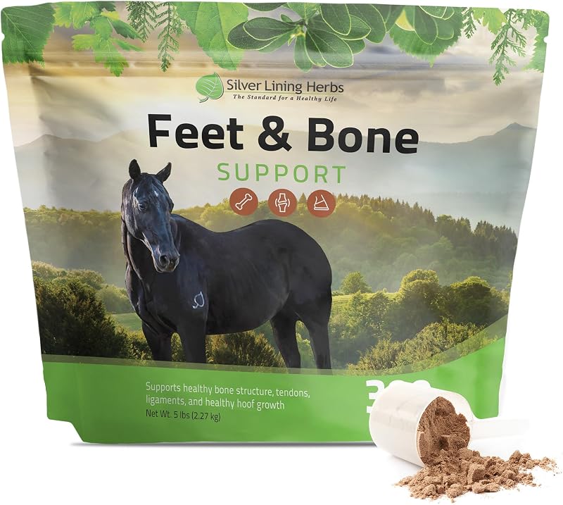 Suplemento Herbal para Cascos e Estrutura Óssea de Cavalos Silver Lining Herbs, 2,27 kg