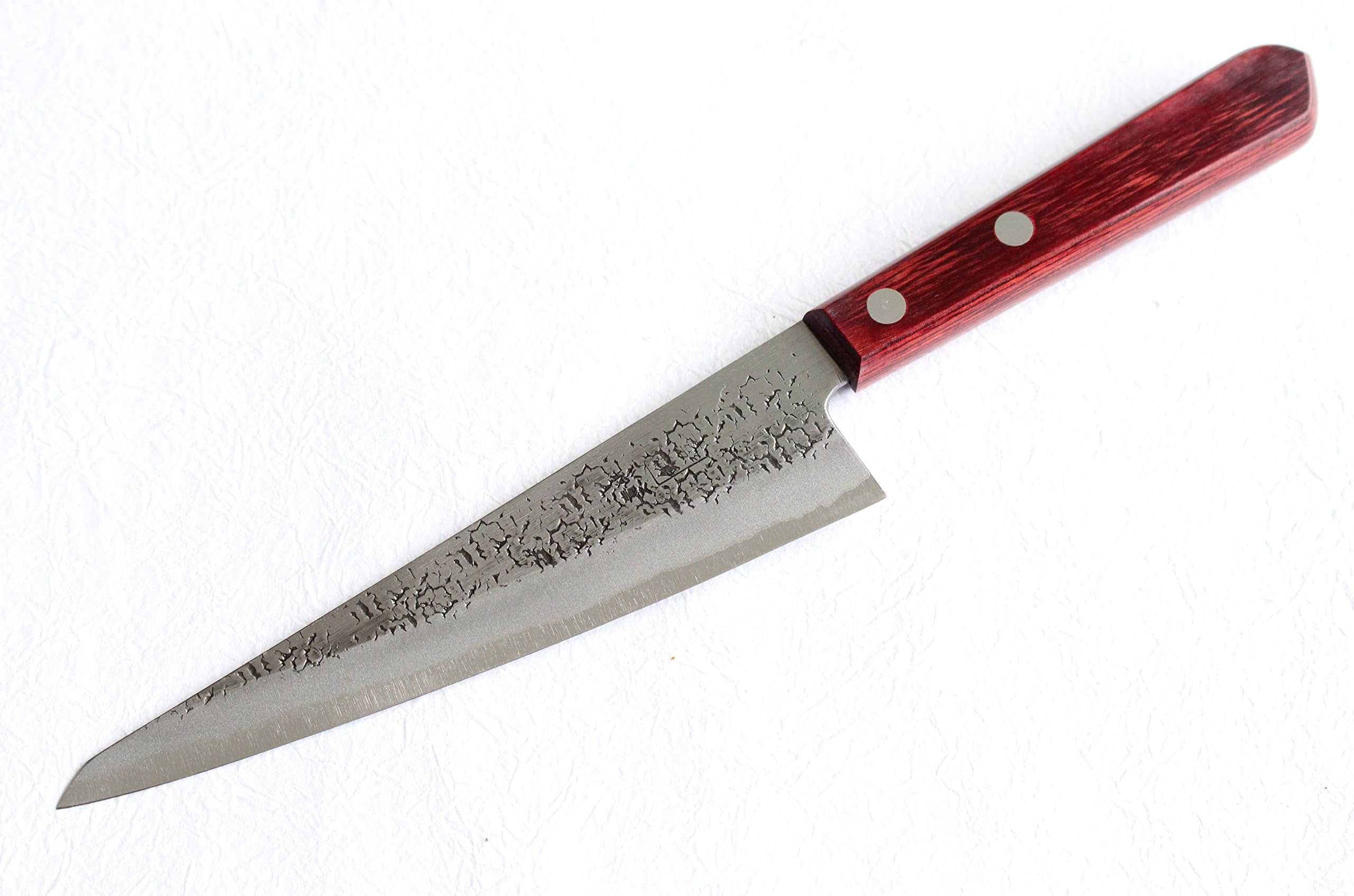 Aogami Super Blue steel Yasuhiko Fujiwara hammered Boning Honesuki knife 150mm
