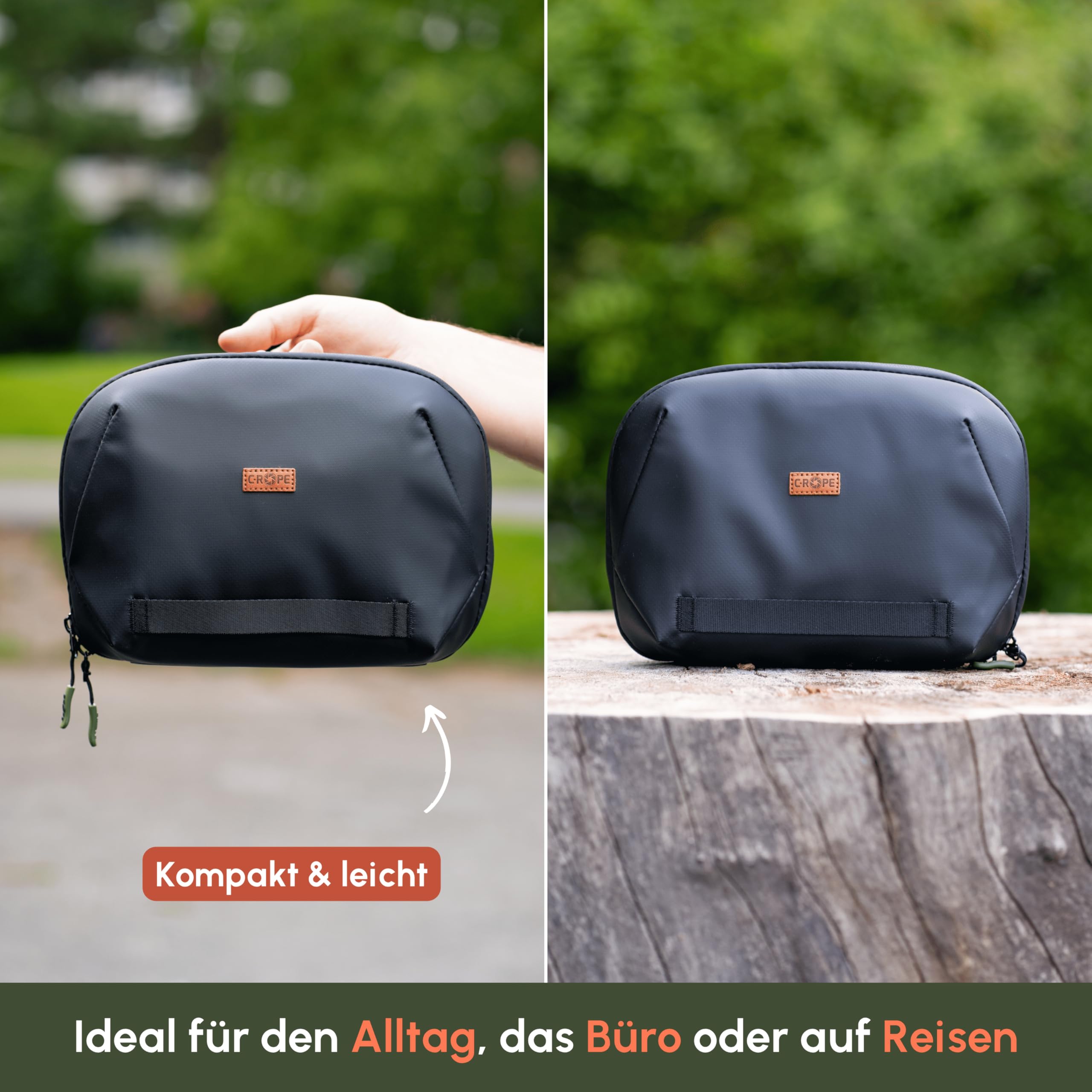 C-Rope wasserfeste Premium Elektronik Organizer Tasche zum Reisen - Kabeltasche für Elektro Zubehör - Tech Pouch