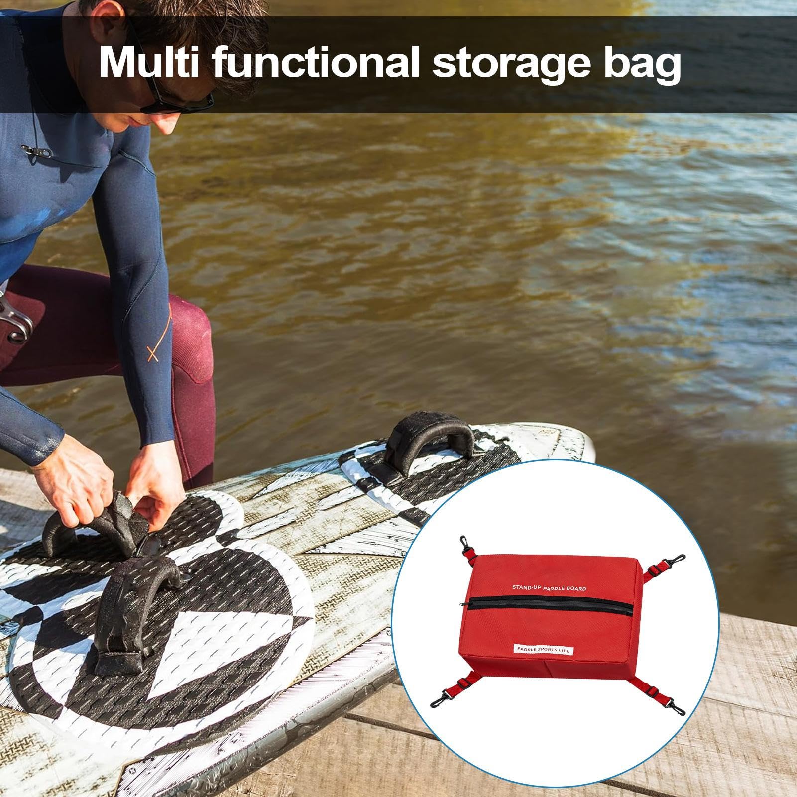 Generico Paddle Board Cooler Bag, Waterproof Insulated Deck Storage Organizer with Adjustable Straps, Large Capacity Leakproof for Paddleboarding, Kayaking