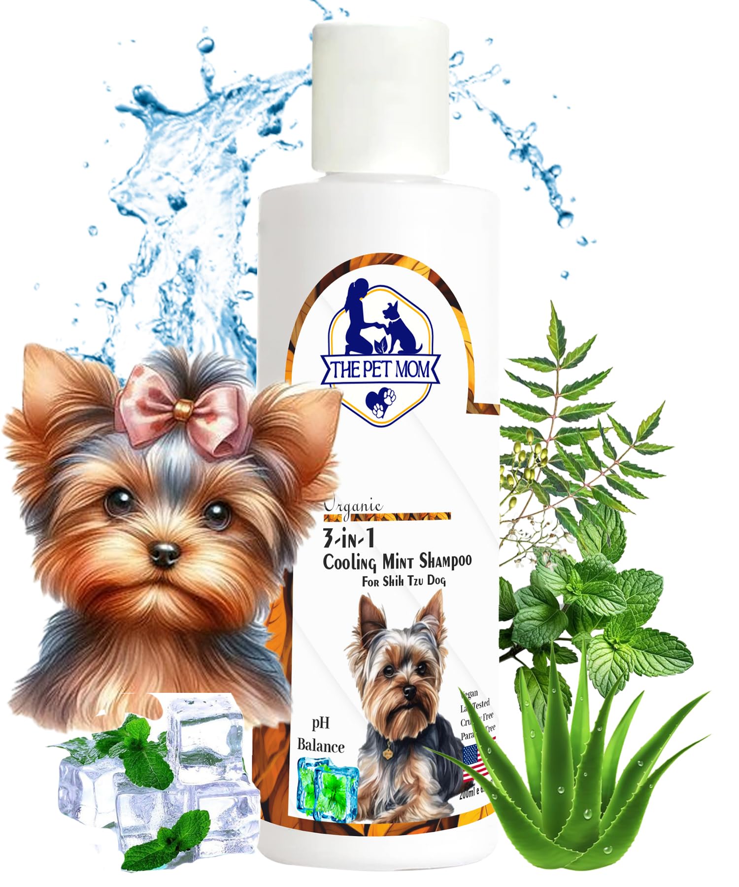 The Pet Mom 3 in 1 Cooling Mint Shampoo For Shih Tzu Dog & Puppy | Fresh Cooling Effect, Clean, Soft & Conditioned Coat |Cool Dog Shampoo For Quick Refreshening |Healthy Skin Coat All Dog Breed –200Ml (B0D2PHHC5Y) Amazon Price History, Amazon Price Tracker
