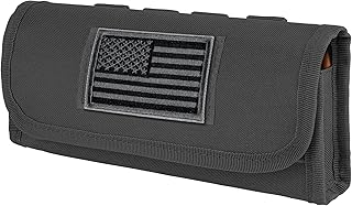 IronSeals 18 Round Tactical Shotgun Shell Ammunition Pistol Bullet Buttstock Reload Holder Molle Pouch for 12 or 20 Gauge, Patch Included - IronSeals