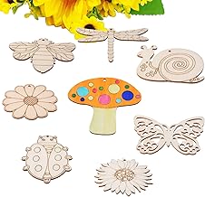 48PCS Unfinished Wood Insect Cutouts with Sling Hole,Butterfly Wooden Blank Paint Crafts for Kids Painting DIY Crafts Home Decoration Craft Project Home Decor Ornament Supplies(Insect Color)