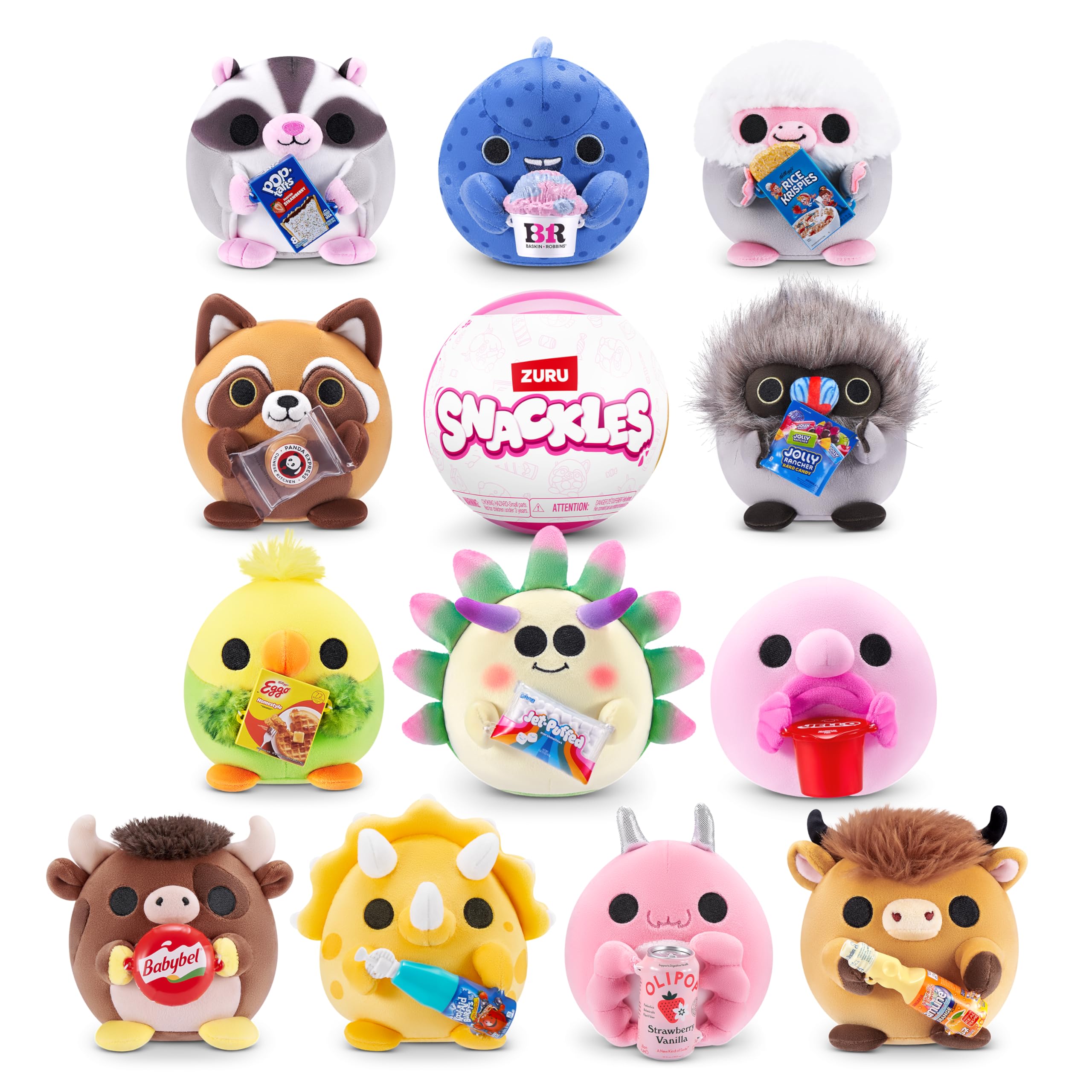 Amazon.com: Snackles Licensed Series 3 5-inch Plush by ZURU, Plush