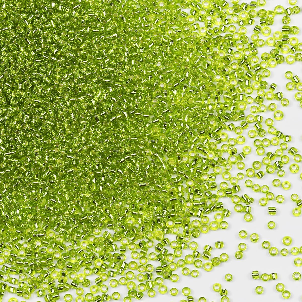 Bulk Seed Beads 110 grams about 9800pcs, 2mm 12/0 Olive Green Glass Craft Beads for Making Earrings Bracelets, Pendants