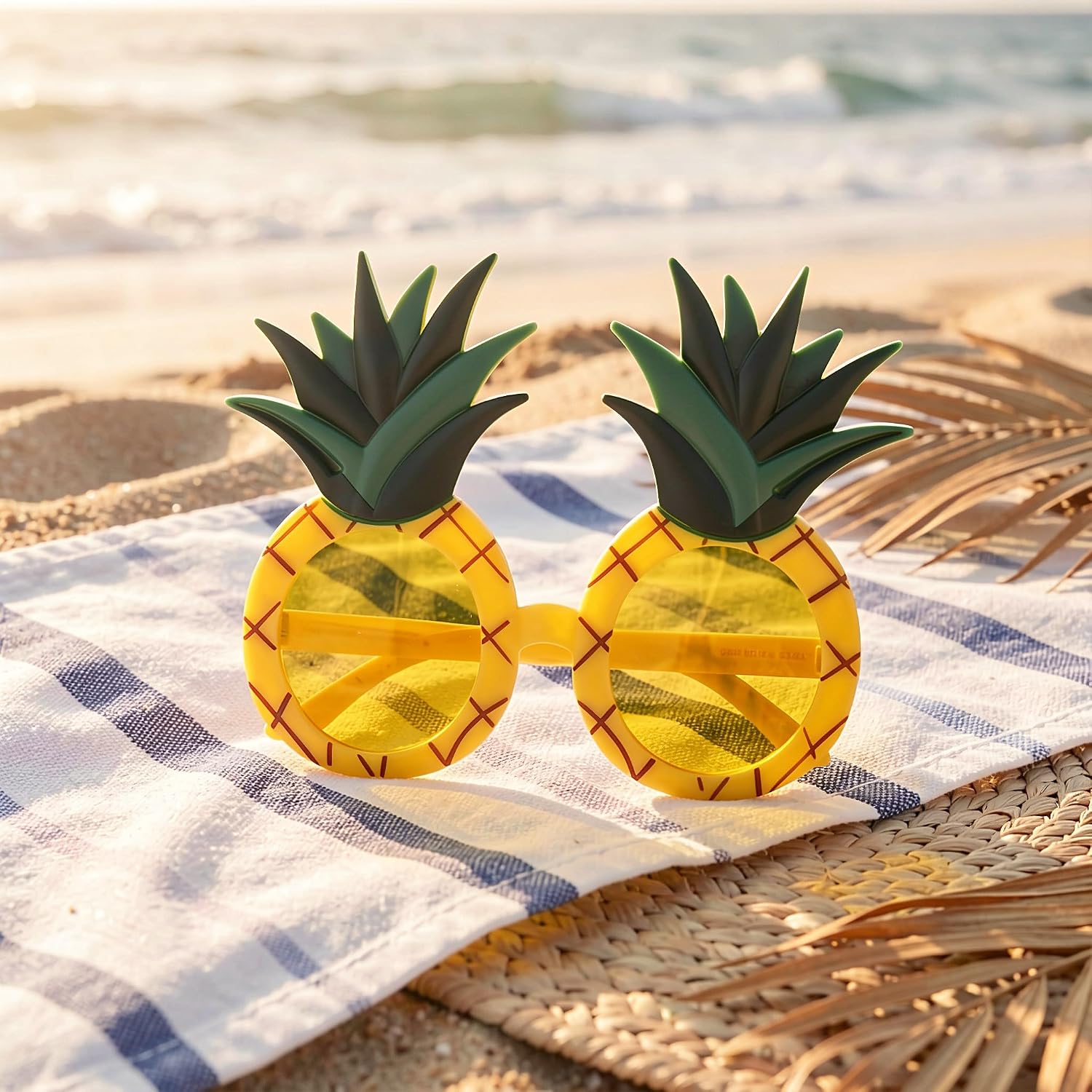 YARNOW 6pcs Hawaiian Sunglasses: Novelty Luau Party Glasses - Funny Boho Eyewear Photo Booth Props for Beach Holiday Summer Parties Swim Pool