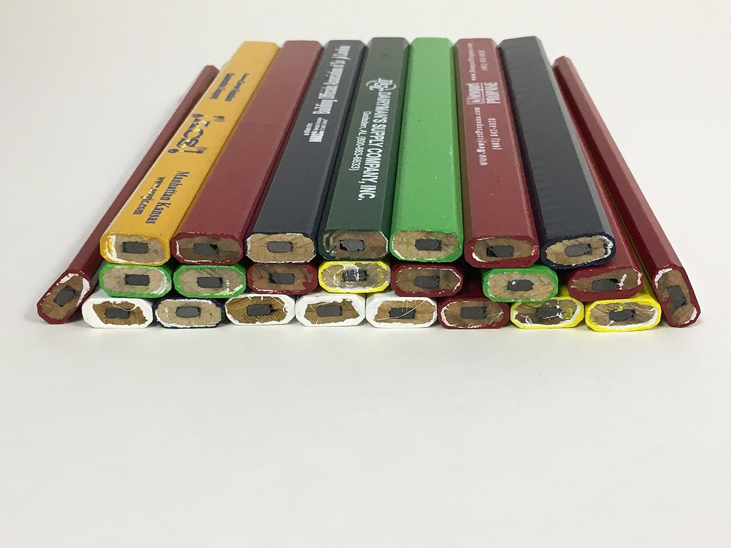 24 Lot Misprint Woodcase Carpenter Pencils, 2 Lead, Bulk Wholesale Lot : Office Products