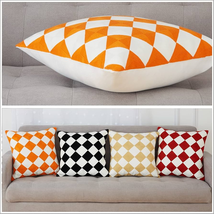 Amazon.co.jp: CAROMIO オレンジ クッションカバー 20 x 20インチ