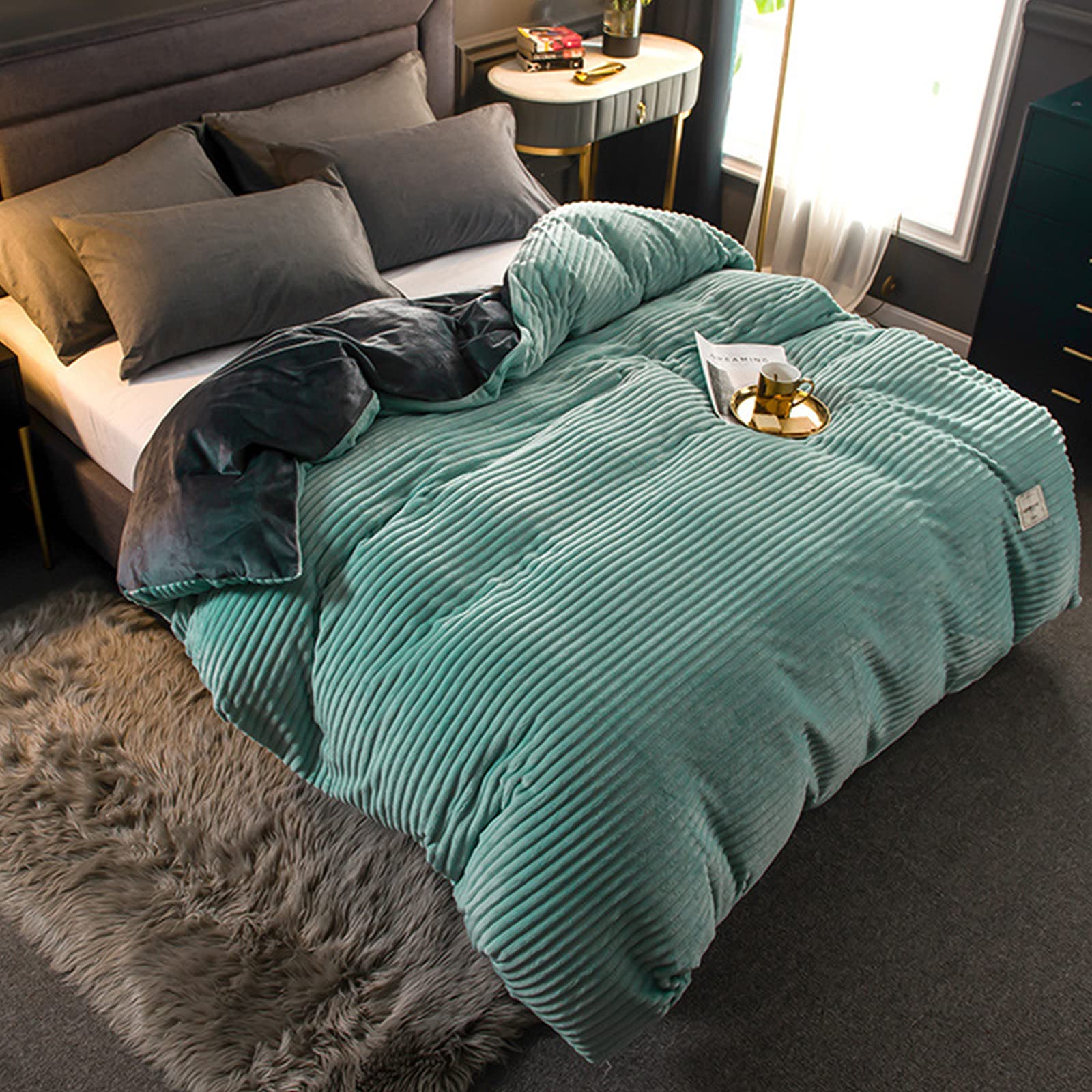 Couverture de couette contre le froid nocturne flanelle épaisse 180x220cm
