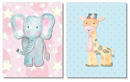 Miniatura 3 de Baby Safari Animals Art Prints - Nursery Wall Decor - (Set of 6) - 8x10 - Unframed