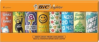 BIC Maxi Pocket Lighter, Special Edition Counterculture Series, 8 Count Pack of Lighters
