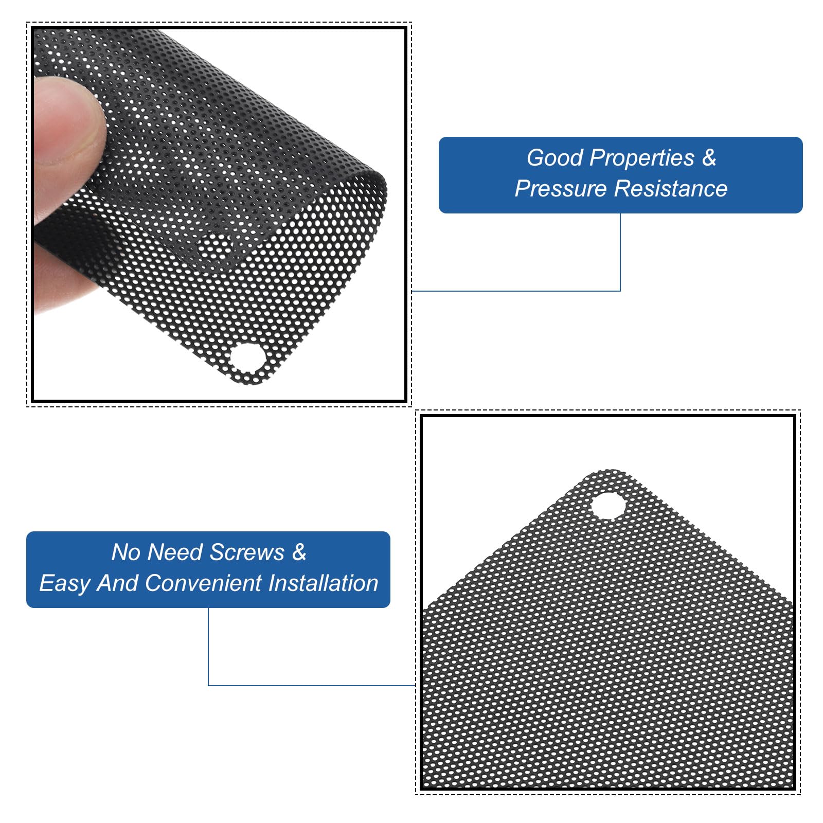 QUARKZMAN 10 sztuk PC filtr przeciwpyłowy, 80 mm x 80 mm PCW, obudowa komputera, chłodnica, ochrona przed kurzem, kratka wentylatora do obudowy komputera, głośników, kolor czarny