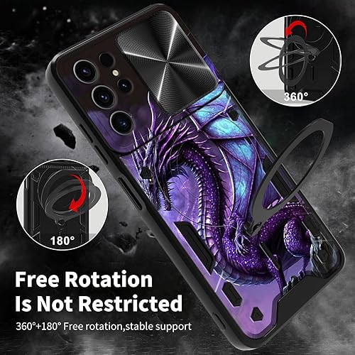 Vista 150 de Funda protectora híbrida para Samsung Galaxy A53 5G de 6.5 pulgadas y anillo giratorio de 360 grados, función atril, híbrida, de doble capa