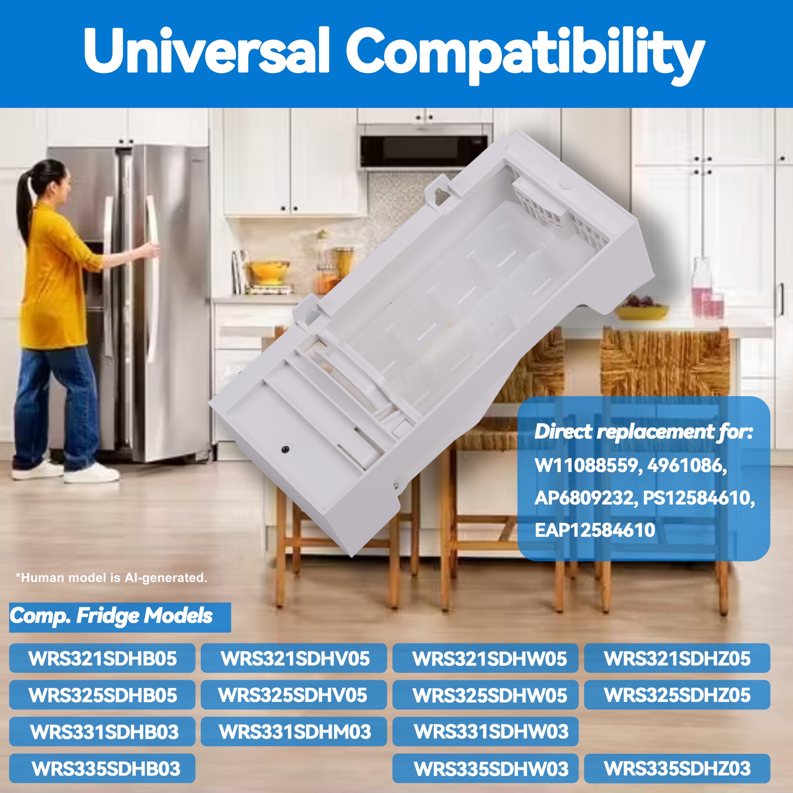 W11284458 W11088559 Zespół kostkarki do lodówki do Whirlpool