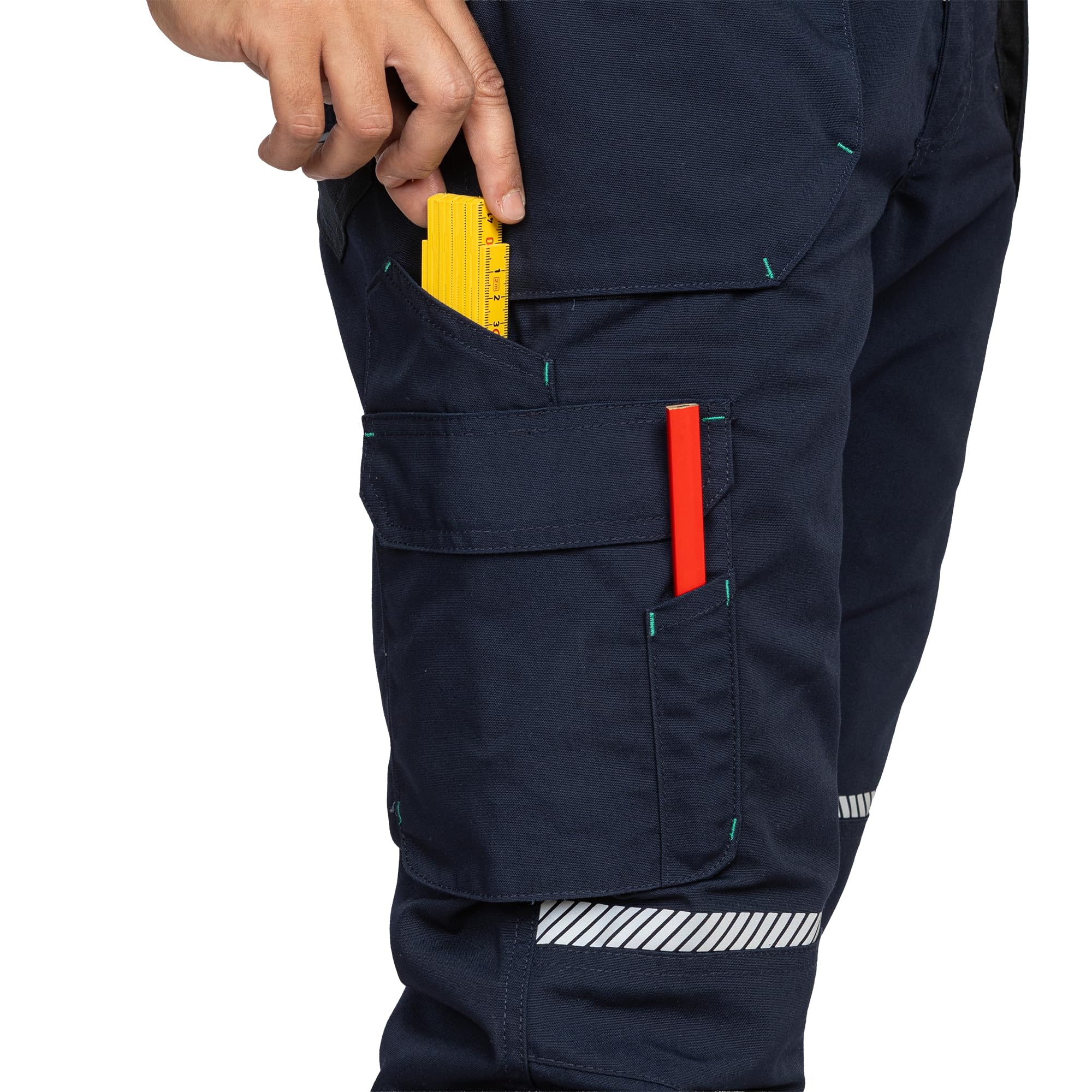 BWOLF Drift Ice - Pantalones de trabajo para hombre, impermeables, resistentes al frío y al viento, con elementos reflectantes
