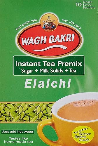 Wagh Bakri Premix - Elaichi - 140 gm 10 bolsas
