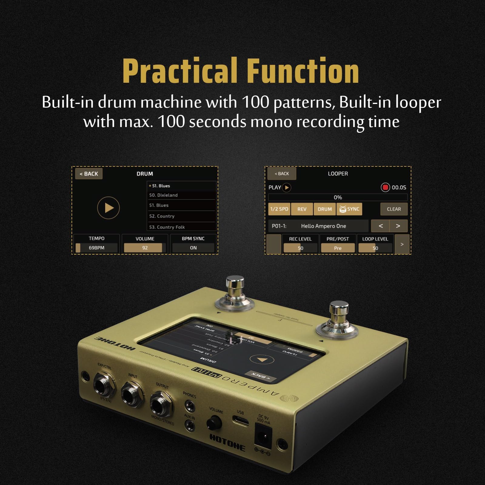 Amazon.com: HOTONE Multi Effects Processor Pedal Guitar Bass Amp