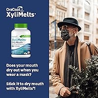 Vista 9 de Oracoat XyliMelts para la boca seca de noche o día - Discos adhesivos hidratantes para la boca seca, sin azúcar con xilitol, 100 unidades, sabor a