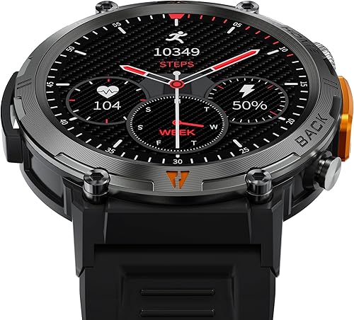 Miniatura 20 de EIGIIS Military Smart Watch for Men Tactical Rugged with Bluetooth Call Flashlight 1.45'' Big Screen Fitness Tracker Heart Rate Sleep Monitor