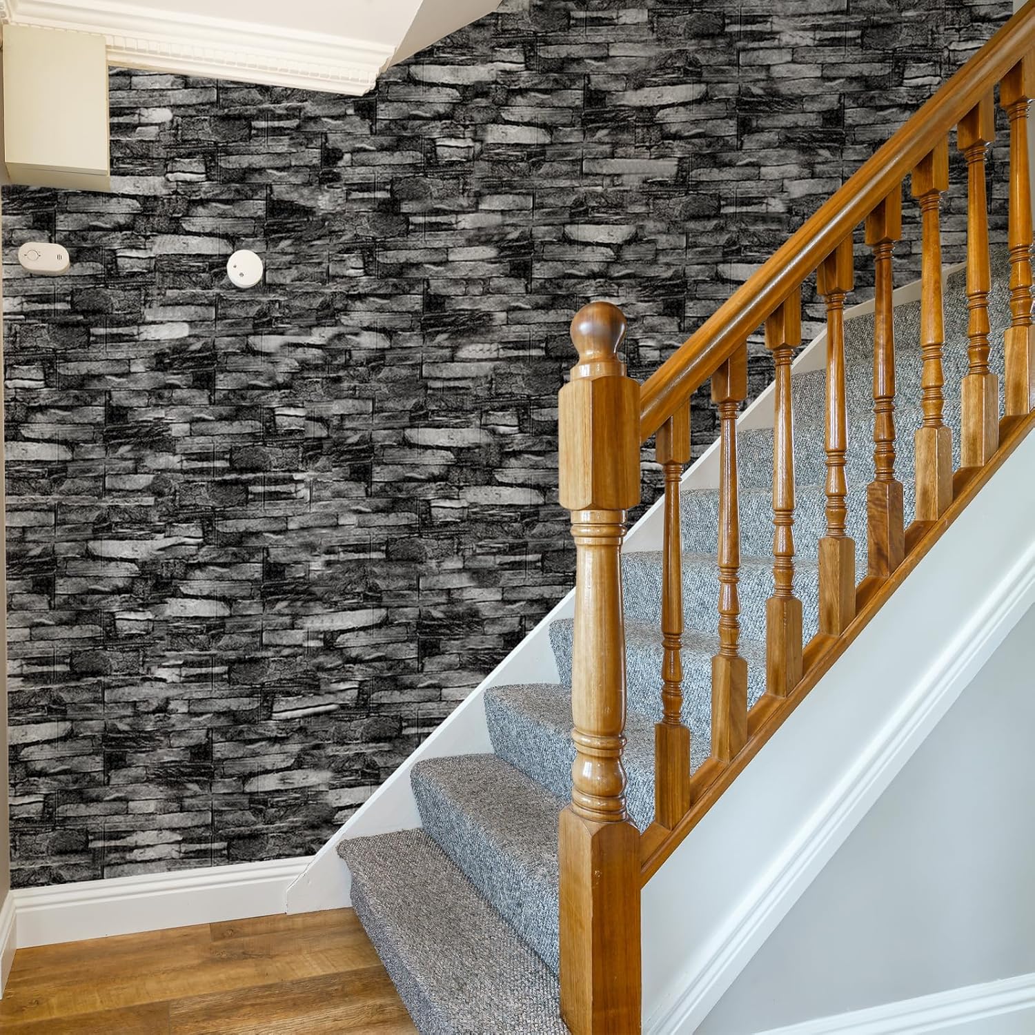 30 Pack 3D Wall Panels Peel and Stick, Waterproof Foam Stone 3D Wallpaper, Self Adhesive Foam Wallpaper for Bedroom Bathroom Kitchen (13.7 * 15.1in)