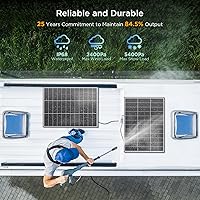 Vista 5 de N-Type 16BB - Panel solar de 100 W, panel solar compacto de 12 V y 100 W, 25 % módulo fotovoltaico monocristalino de alta eficiencia, para camping