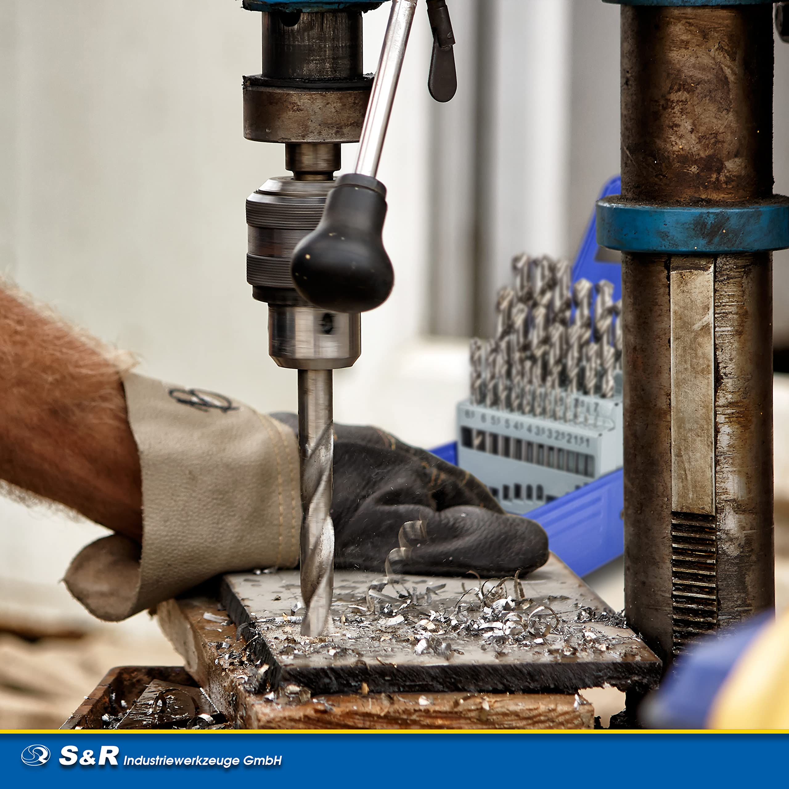 S&R zestaw wierteł do metalu 25 sztuk, ø1-13 mm, kąt wierzchołkowy 118°, seria GM, stal HSS, jakość przemysłowa, bardzo długa żywotność, DIN 338, szlifowane, zestaw wierteł do stali 25 sztuk w pudełku