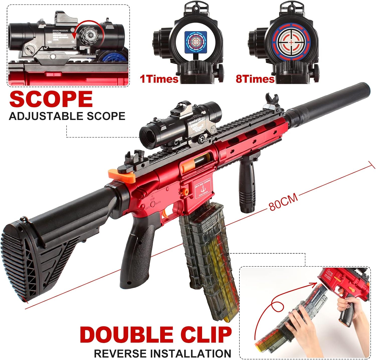 Automatic Toy Guns for Nerf Guns Automatic Machine Gun, M416 Auto-Manual Toy Foam Blasters & Guns with 100 Bullets, Shooting Games Toys for kids with Scope - Toys for 6 Year Old Boys & Girls Christmas : Toys & Games