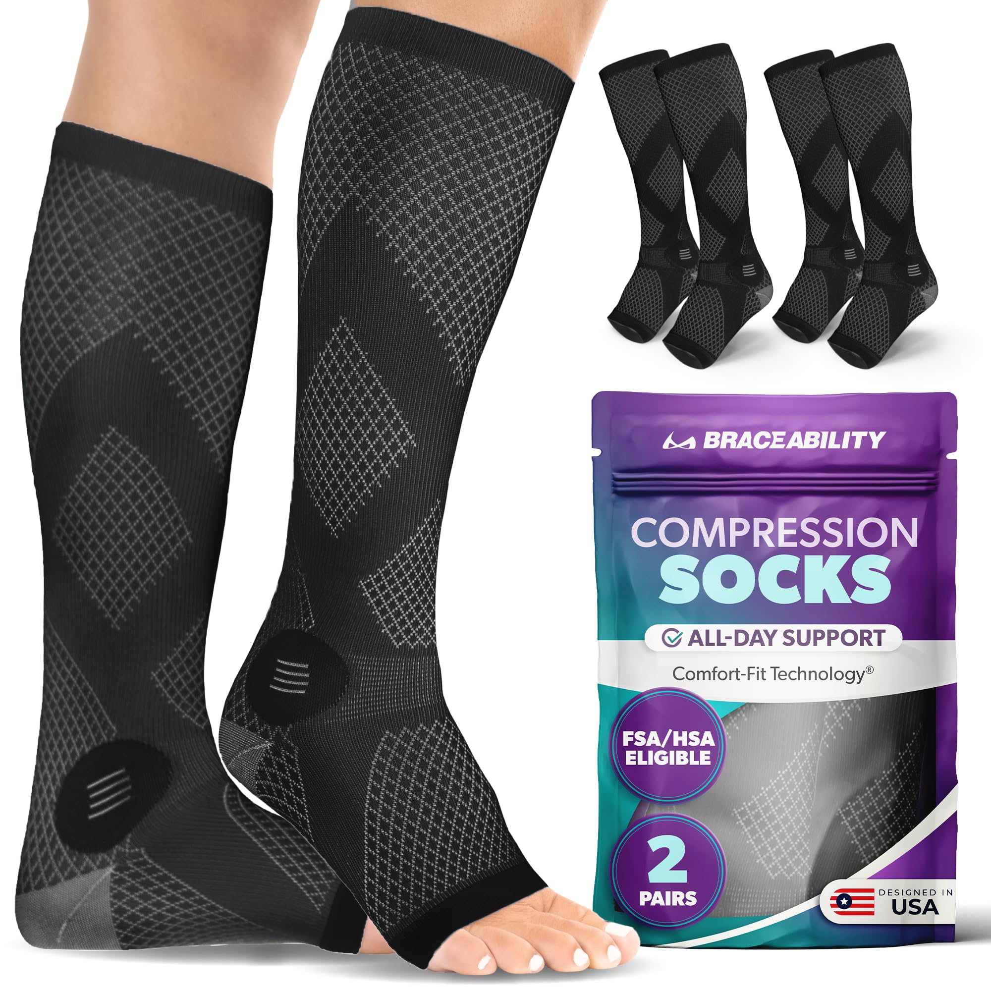 BraceAbility Compression Socks