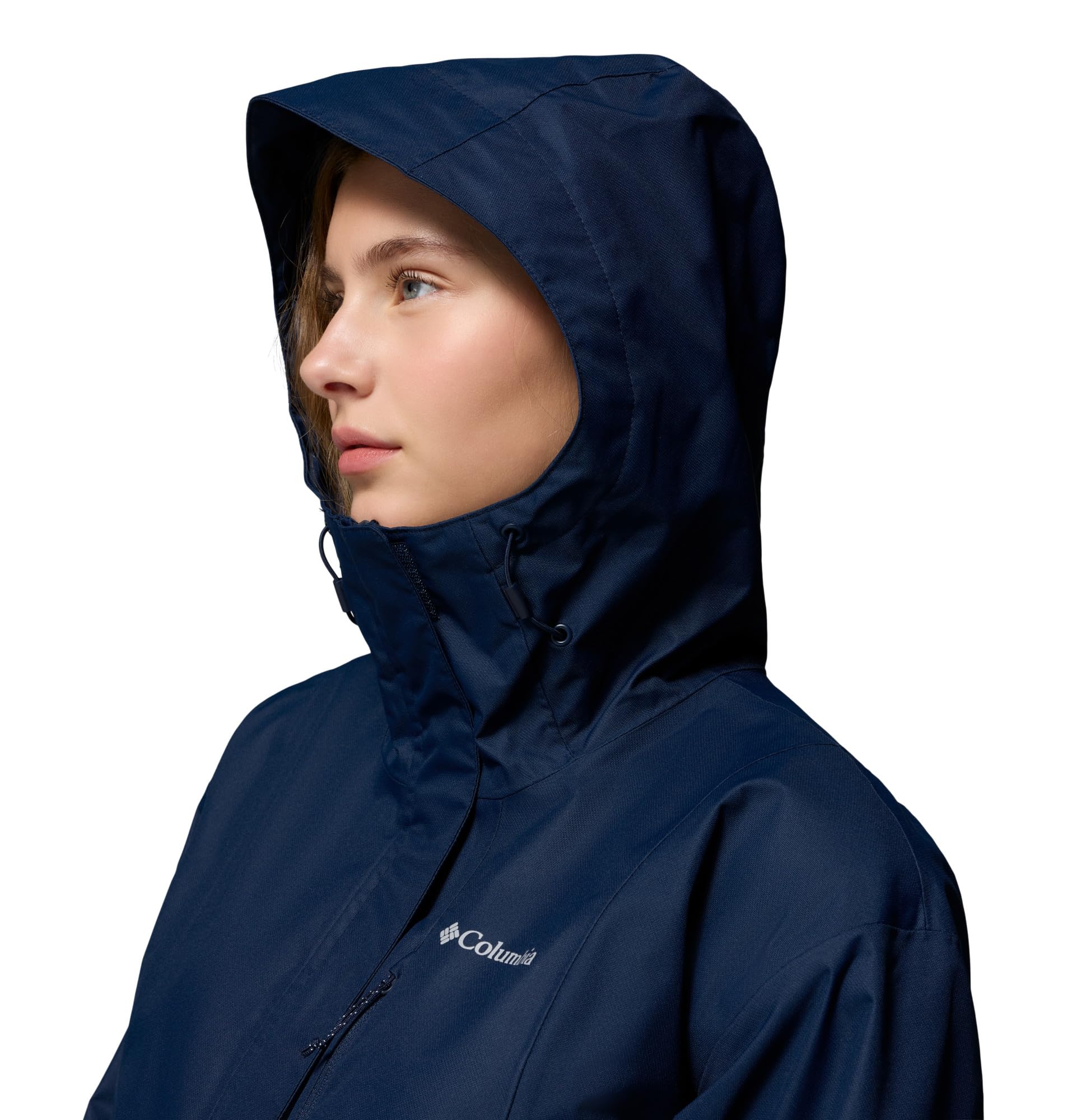 Columbia Damska kurtka Hikebound 2, wodoodporna, kurtka przeciwdeszczowa, Collegiate Navy, M