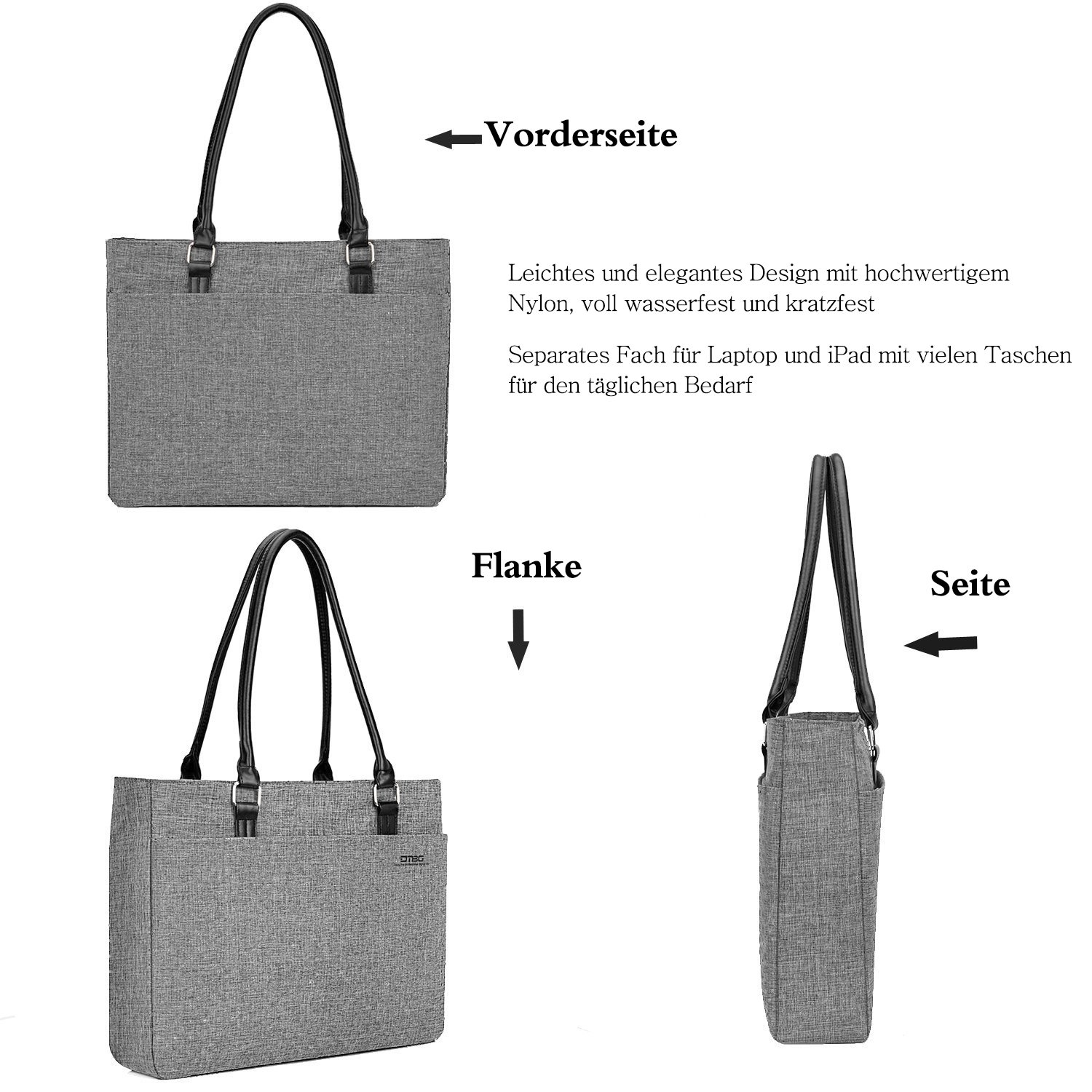 Borsa Laptop Donna LOVEVOOK - Grande Capacita Impermeabile Per Universita E Ufficio - Foto 7