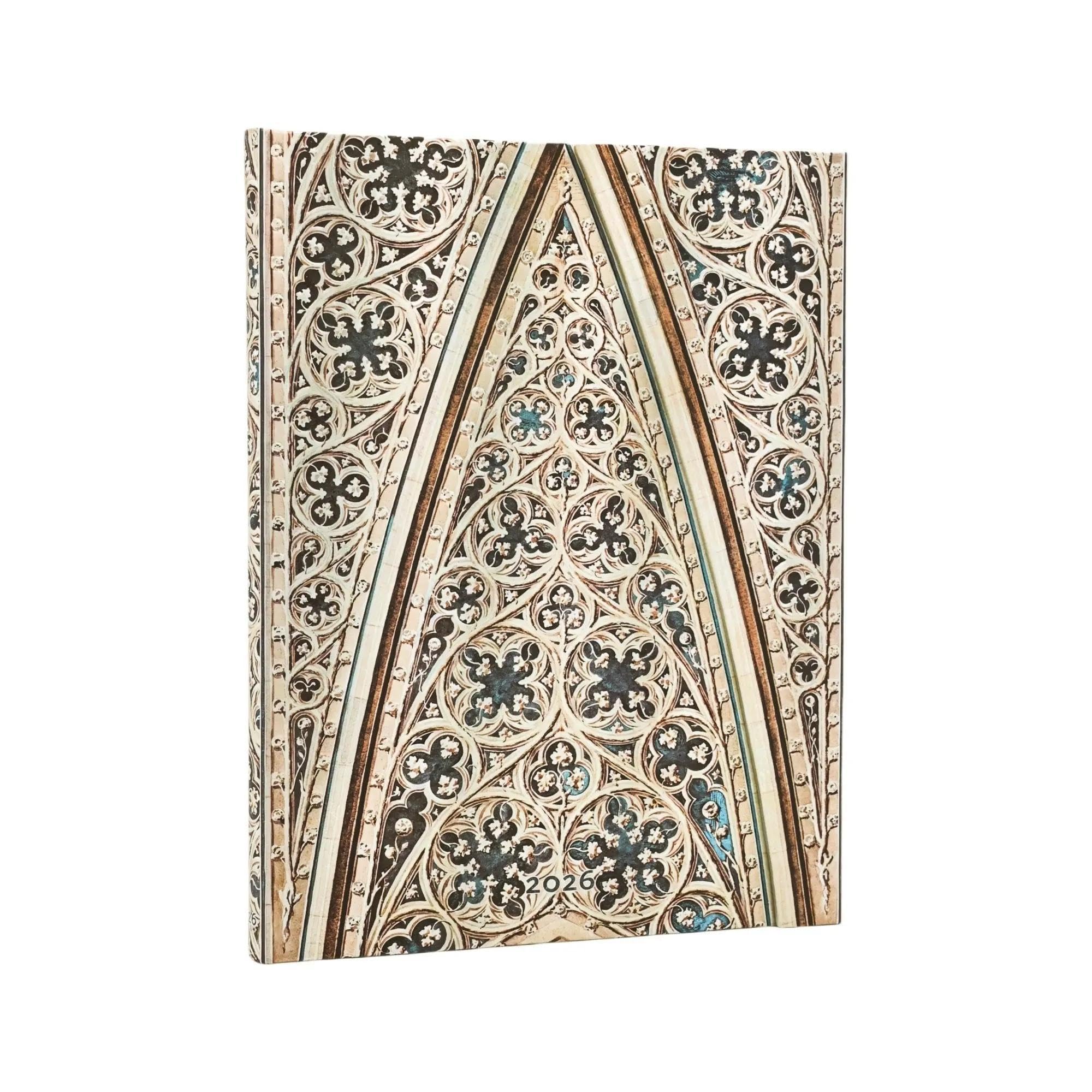 Paperblanks | 2026 Vault of Milan Cathedral | Milan Cathedral | 12 Month Calendar | Ultra | Vertical | with Folding Envelope | 160 Pg | 100 GSM