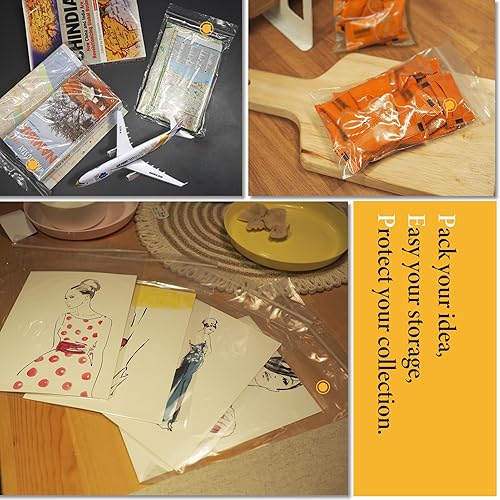 Miniatura 4 de Bolsas de plástico con cremallera a granel 8 × 10 pulgadas 500x, 2mil bolsas Ziplock resellables para artes, manualidades embalaje y almacenamiento