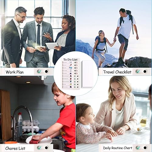 Miniatura 8 de Tabla de lista de tareas pendientes de 101 piezas, horario visual para niños, tabla de lista de verificación de rutina deslizante reutilizable con