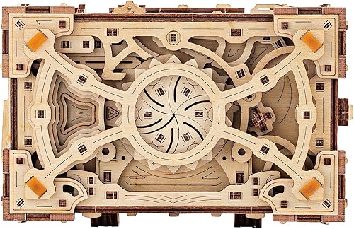 Miniatura 8 de Wood Trick Enigma - Caja de rompecabezas de madera 3D para adultos y niños para construir, proyectos de ingeniería, kits de modelos mecánicos para