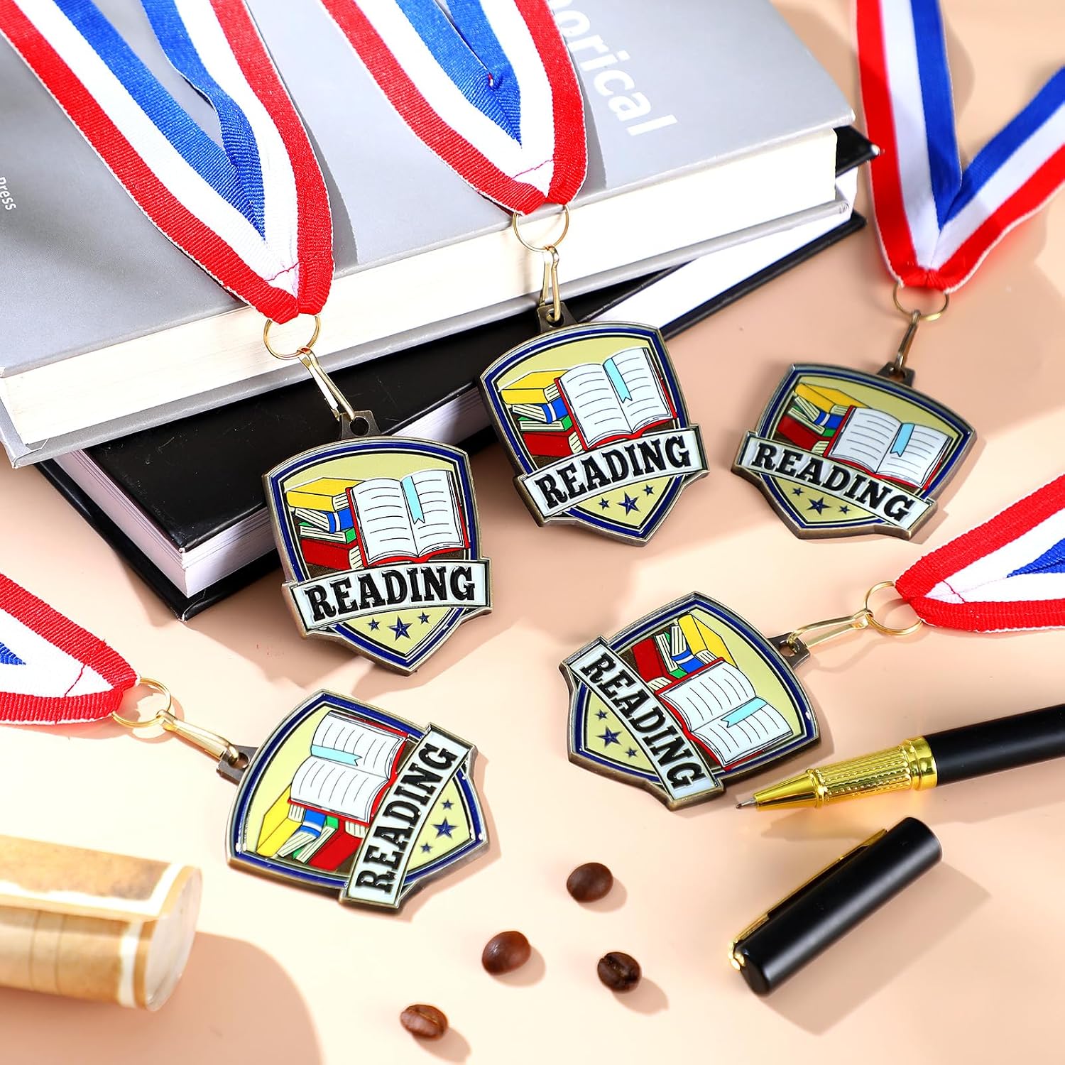 Yaomiao 10/20 Pcs 2. 4'' Award Medals Bulk Gold Winner Team Participation Medals for Kids Adults Metal Trophy Tournaments Competitions Award Prize Gift