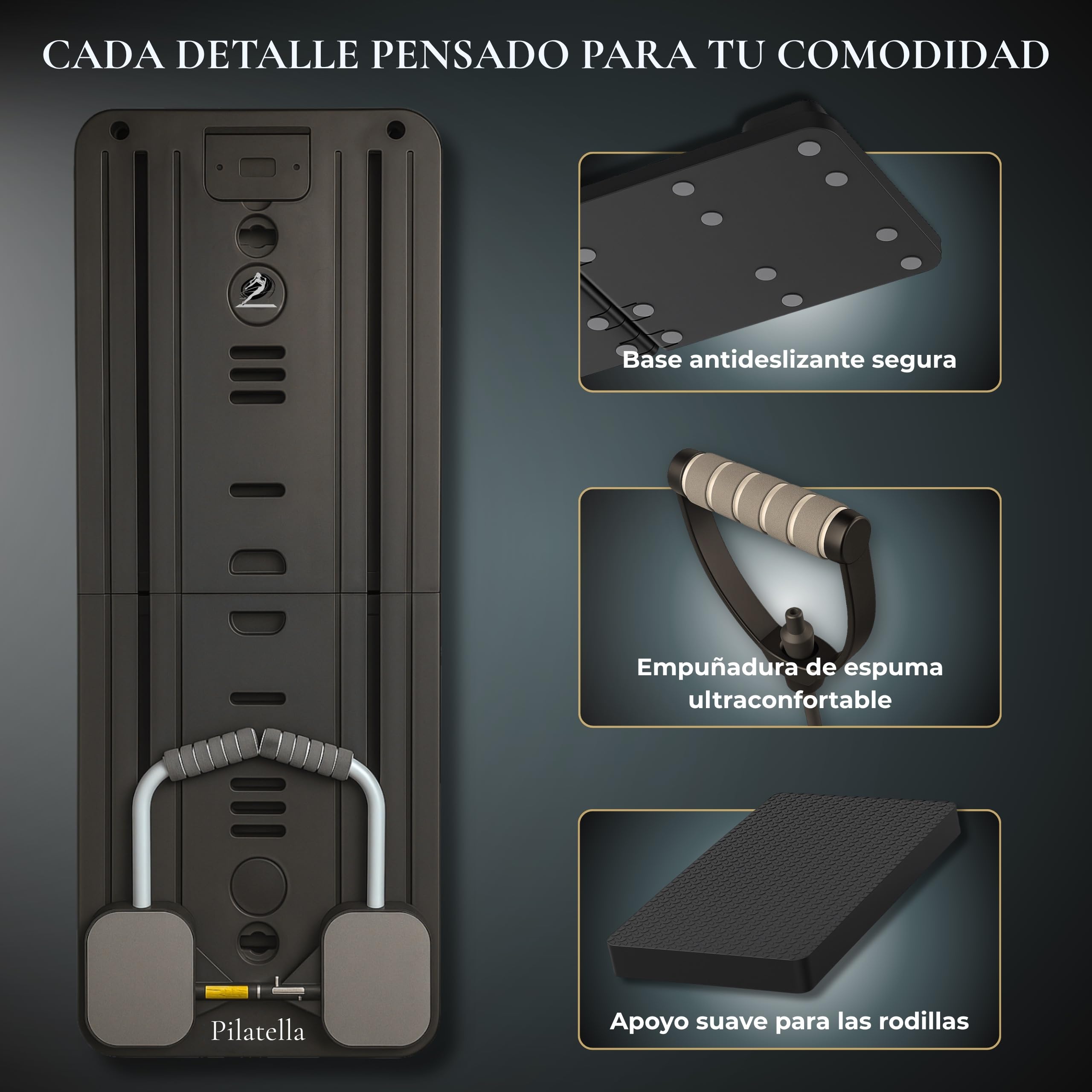 Tabla Pilates Multifuncional Plegable 5 en 1 | Maquina Pilates para Casa, Pilates Reformer, Mini Pilates Reformer, Pilates Board Premium + Ebook 10 Ejercicios | 2026