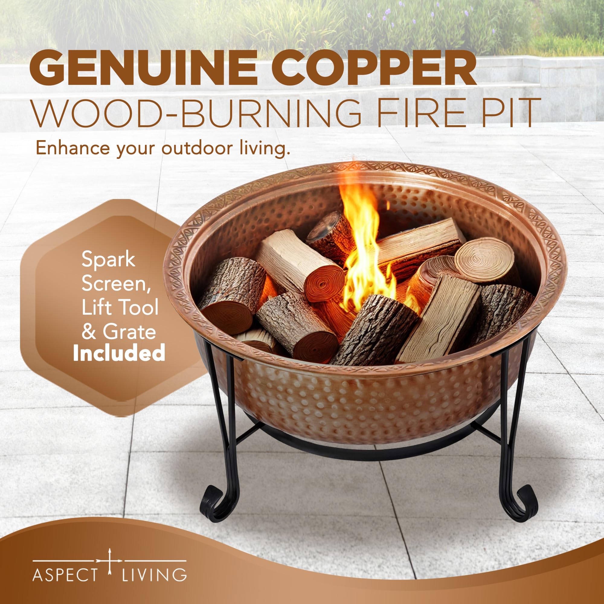 Firepit Fire Sense Hammer Tone Bronze Small Fire Pit Fire Sense