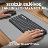 مجموعة Logitech Pebble 2 لوحة مفاتيح وفأرة تركية لاسلكية صامتة مع ميزة الأجهزة المتعددة - أسود