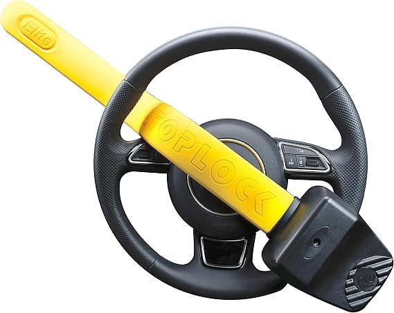 Stoplock Pro Elite Car Steering Wheel Lock HG 150-00 - Safe Secure Heavy Duty Anti-Theft Bar & 'Airbag 4x4' Car Steering Wheel Lock W/Keys HG 134-66 - Anti-Theft Device