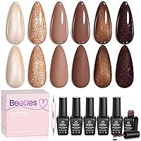 Vista 18 de beetles - Juego de esmaltes en gel color borgoña – Berry Merlot 6, ciruela, cereza, moca, rojo, otoño-invierno, morado oscuro, vino púrpura oscuro