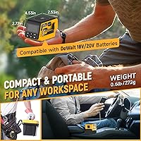 Vista 6 de Regulador de voltaje ajustable de 300 W CC 2-30 V compatible con batería DeWalt de 18 V/20 V XT60 de salida, 140 W tipo C, 18 W USB-A, cargador