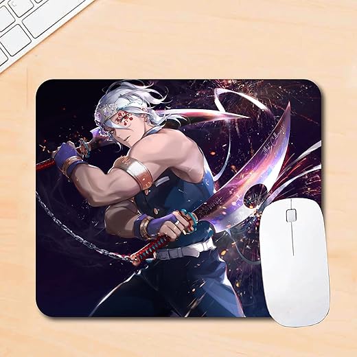 woopme® Rubber Base Printed Design Anime Theme Mouse Pad Gaming Boys Laptop PC Computer Rectangle Mousepad L x H 24 x 20 CMS