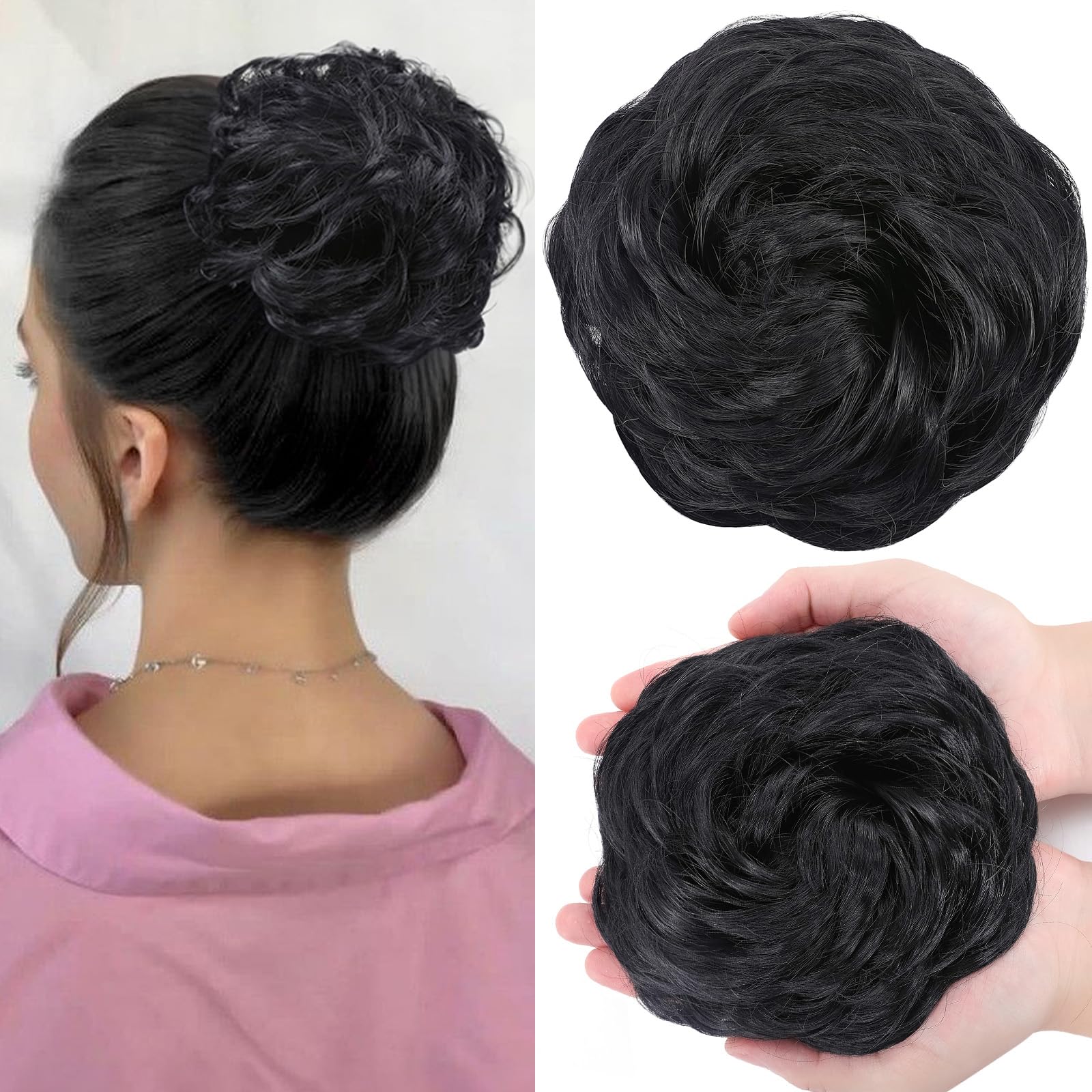 SEGOHAIR Messy Bun Hair Piece Fake Hair Bun Hair Scrunchies Bun