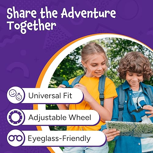 Miniatura 6 de Think Peak Toys - Binoculares infantiles, pequeños, compactos, resistentes a los golpes, juguetes de aprendizaje y exploración de la naturaleza para